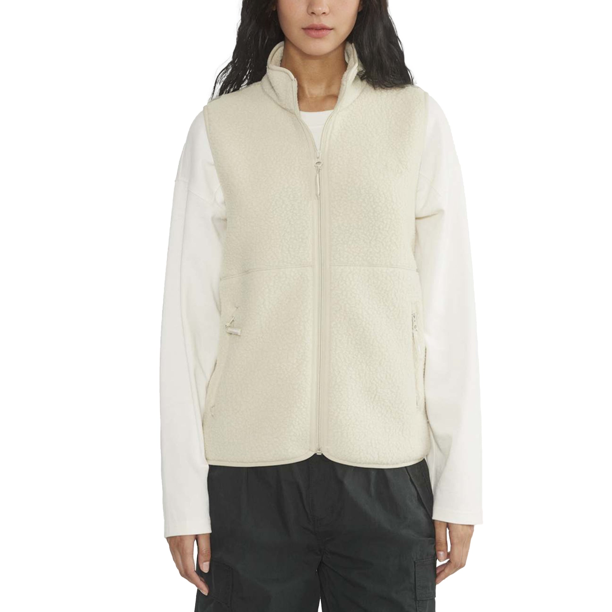 Sherpa Fleece Vest for Women Trendy Warm Sleeveless Vests Jacket Lightweight Zip Coats with Pockets Fall Outerwear