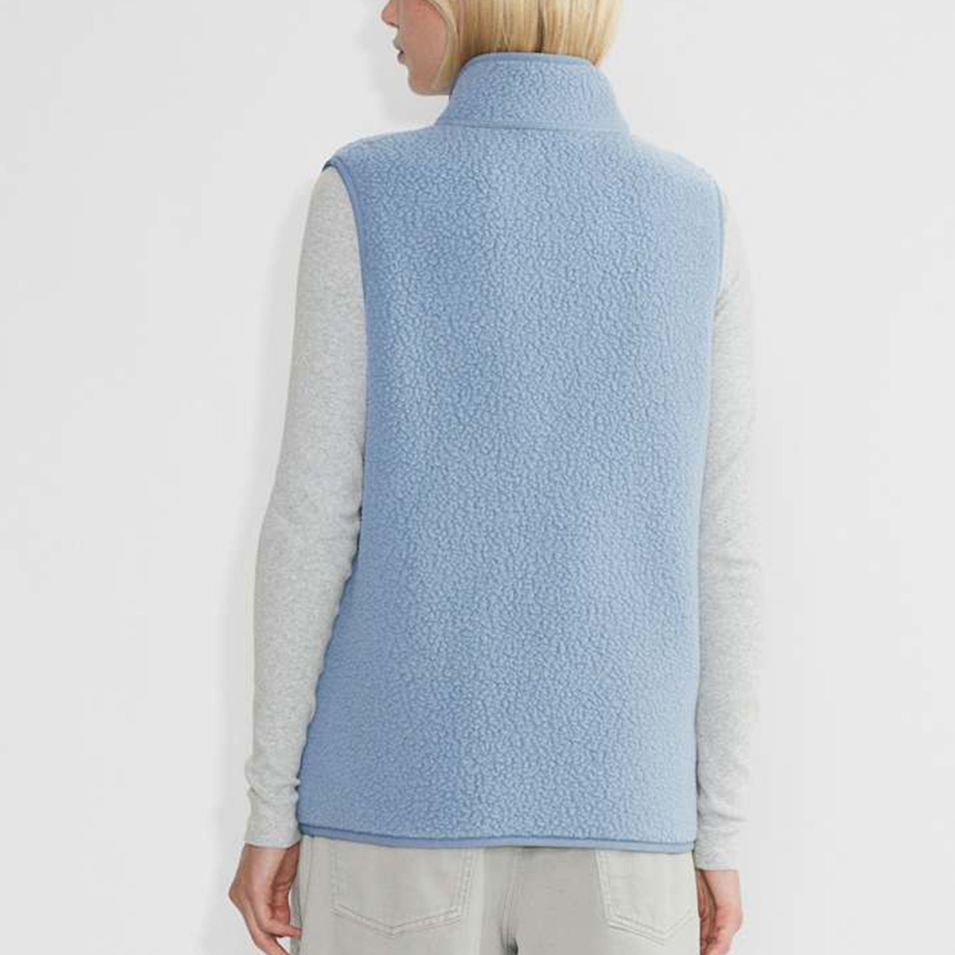 Sherpa Fleece Vest for Women Trendy Warm Sleeveless Vests Jacket Lightweight Zip Coats with Pockets Fall Outerwear