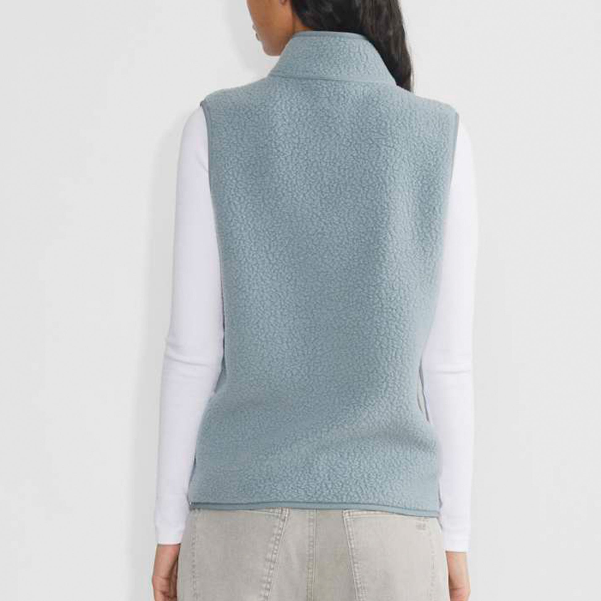 Sherpa Fleece Vest for Women Trendy Warm Sleeveless Vests Jacket Lightweight Zip Coats with Pockets Fall Outerwear
