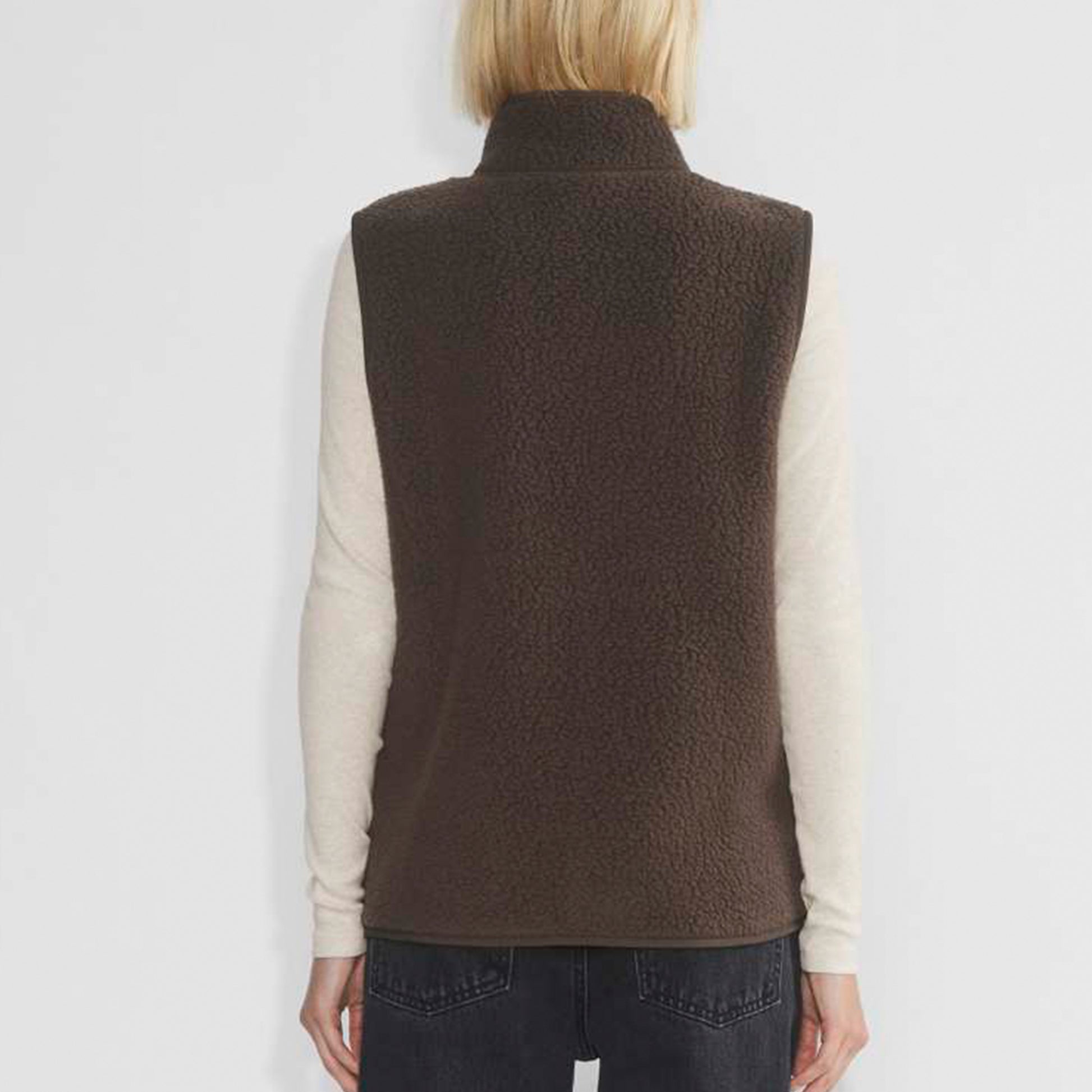 Sherpa Fleece Vest for Women Trendy Warm Sleeveless Vests Jacket Lightweight Zip Coats with Pockets Fall Outerwear