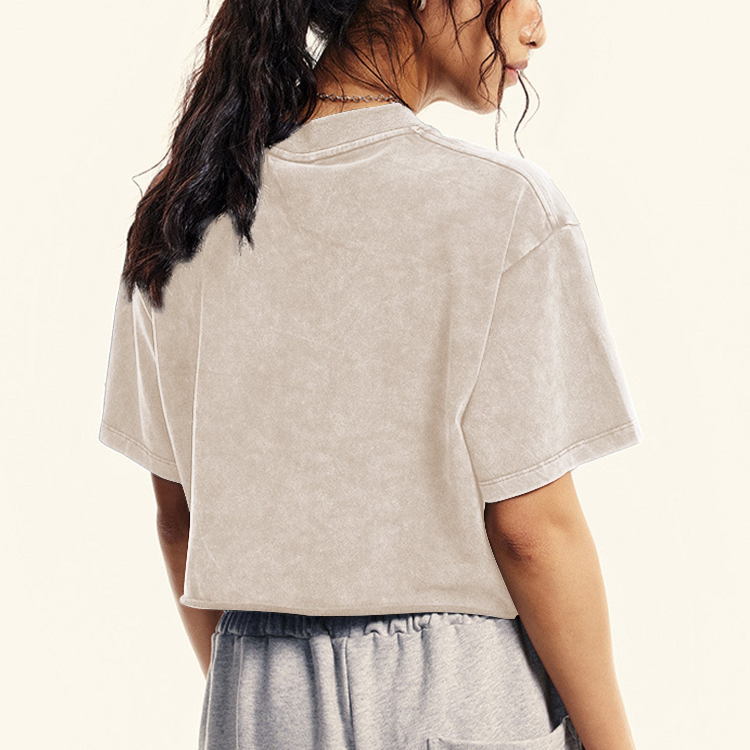 Womens Oversized Vintage T Shirts 3 pack Casual Cropped Tees Short Sleeve Cotton Acid Wash Tops Summer Grunge Shirts