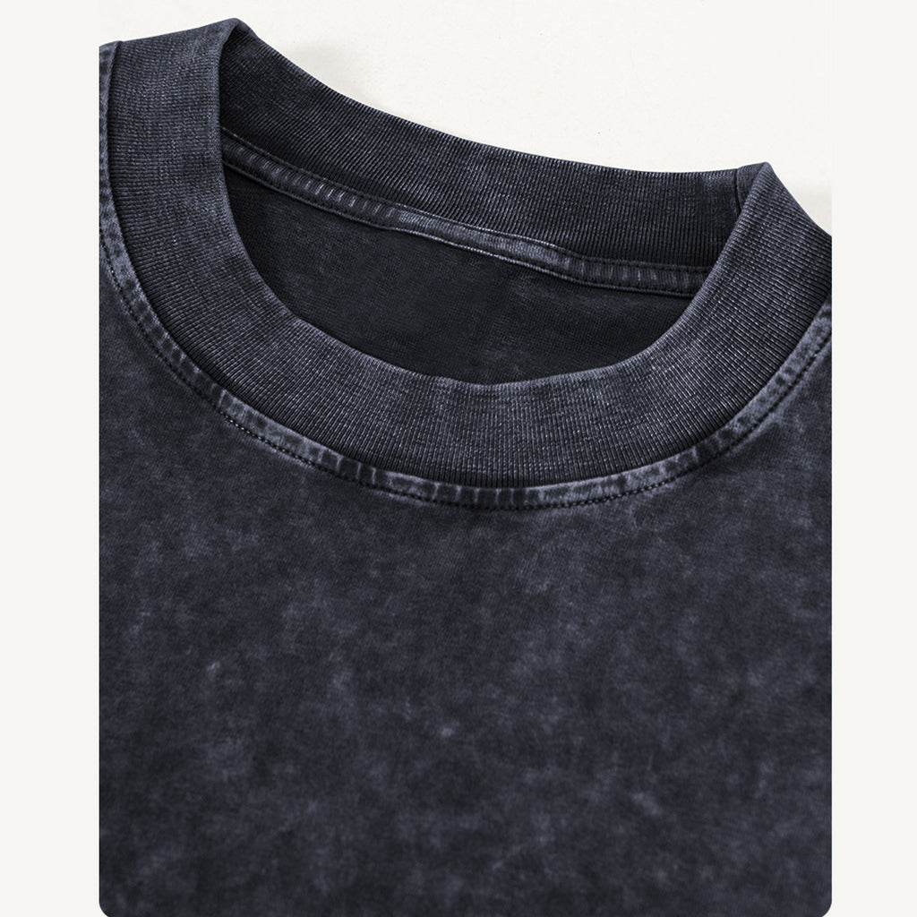 Womens Oversized Vintage T Shirts 3 pack Casual Cropped Tees Short Sleeve Cotton Acid Wash Tops Summer Grunge Shirts