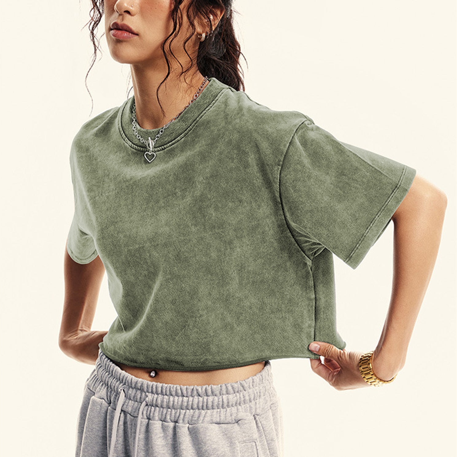 Womens Oversized Vintage T Shirts 3 pack Casual Cropped Tees Short Sleeve Cotton Acid Wash Tops Summer Grunge Shirts