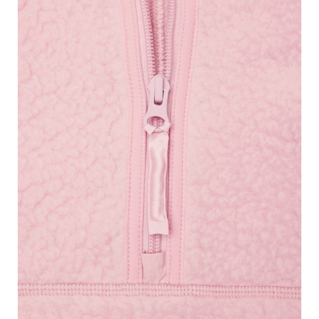 Womens Cropped Half Zip Fleece Sweatshirts Fuzzy Warm Sherpa Pullover Varsity Jackets with Zipper Pockets